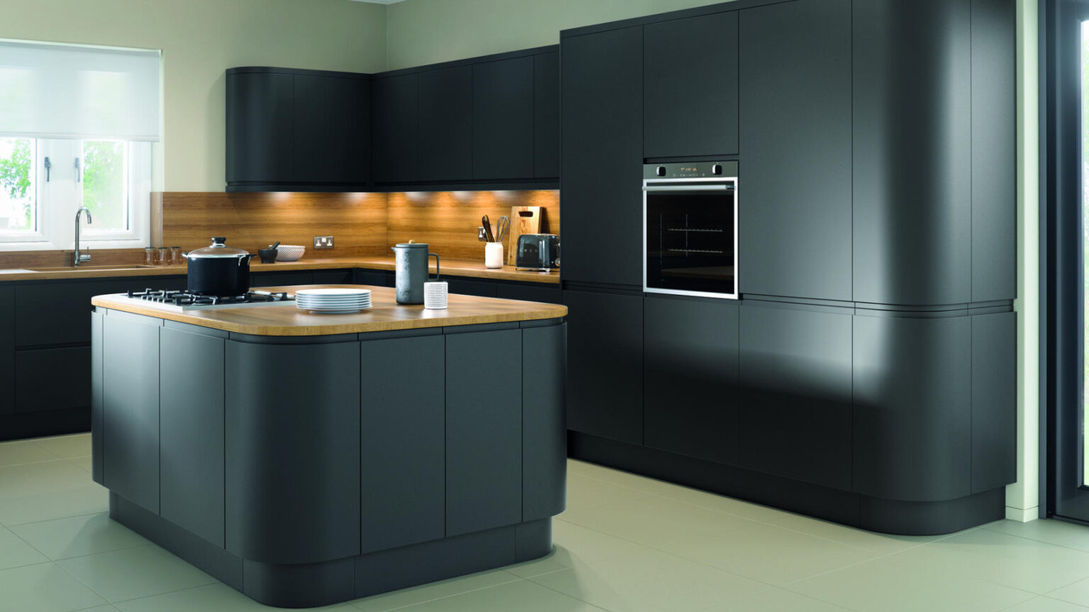 Anthracite Painted Matt J Profile Kitchen